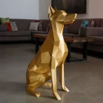 Sitting Doberman
