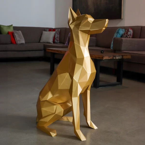 Sitting Doberman